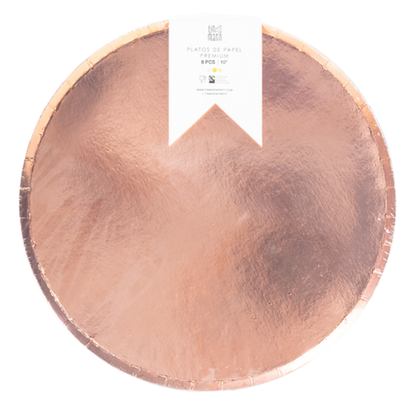 Plato Tin Marin XL- Foil rose gold (8 platos)