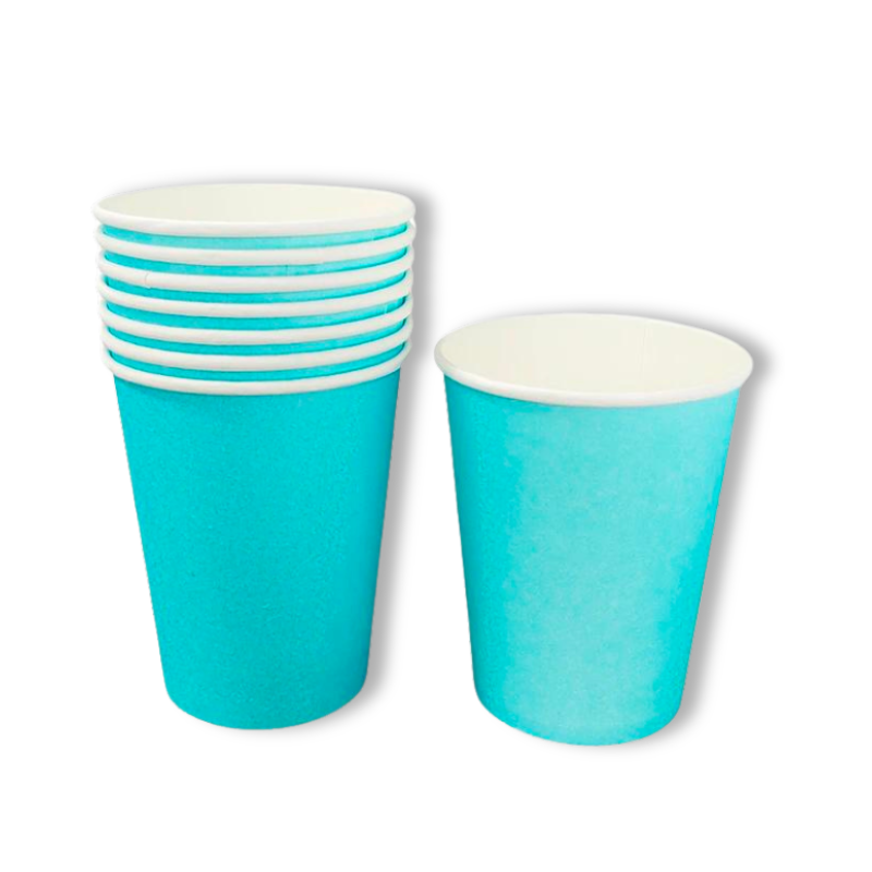 Vaso azul liso (8 pzas)