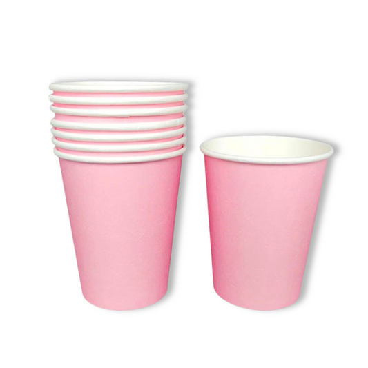 Vaso rosa liso (8 pzas)