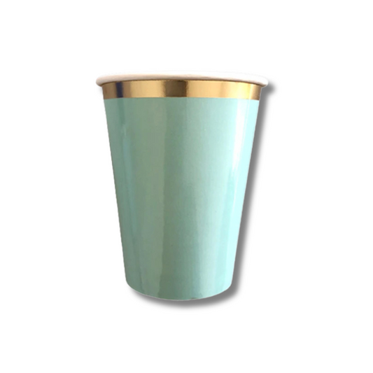 Vaso Franja gold- Menta (8 pzas)