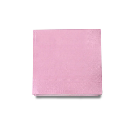 Servilleta de papel color rosa claro - Grande (20 pzas)