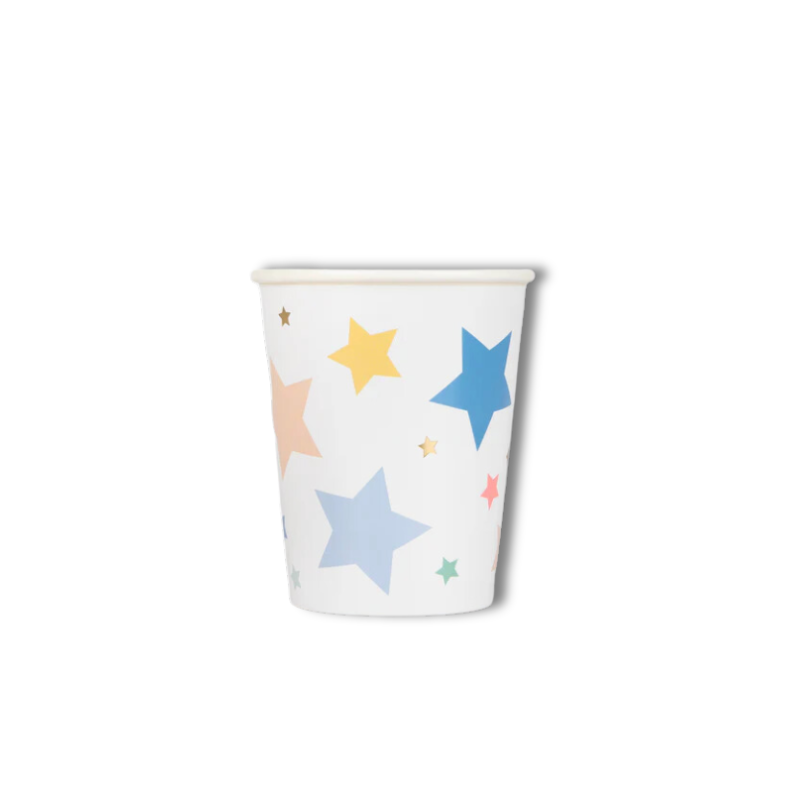 Vaso Happy Birthday Stars (8 pzas)