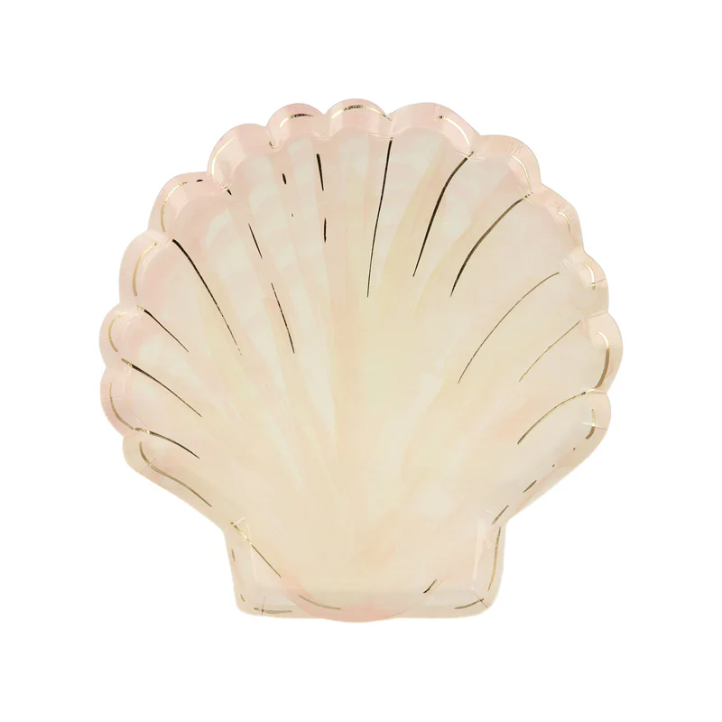 Plato Watercolor Clam Shell chico (8 platos)